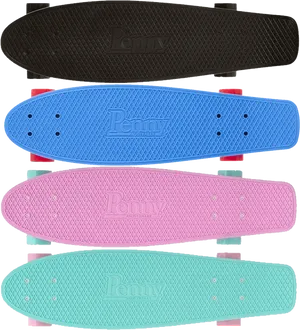 Penny Skateboards Color Variety PNG Image