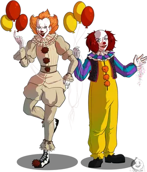 Pennywise Clowns Comparison PNG Image