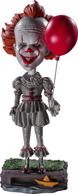 Pennywise Figure With Balloon PNG Image