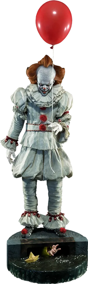 Pennywisewith Red Balloon PNG Image