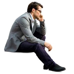 Pensive Man Artwork Png Ohb45 PNG Image