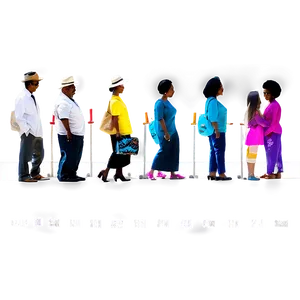 People Standing In Line Png Hfa PNG Image