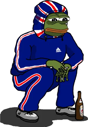 Pepe_in_ Slav_ Squat_ Attire.png PNG Image