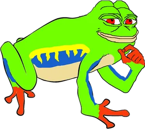 Pepethe Frog Meme Pose.png PNG Image