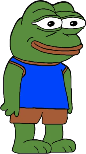 Pepethe Frogin Blue Tank Top.png PNG Image