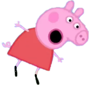 Peppa Pig Surprised Expression PNG Image