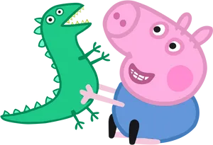 Peppa Pigand George Dinosaur Toy PNG Image