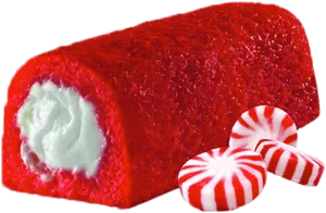 Peppermint Candy Swirl Roll PNG Image