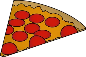 Pepperoni Pizza Slice Graphic PNG