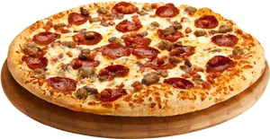 Pepperoni Sausage Pizza Delicious PNG Image