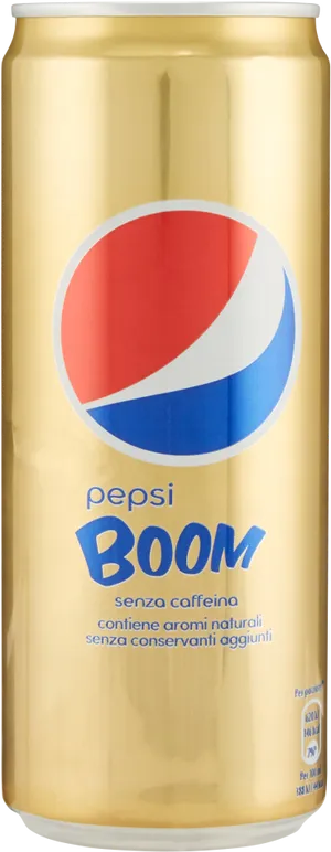 Pepsi Boom Caffeine Free Can Design PNG Image