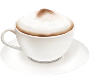 Perfect Cappuccino Cup PNG Image