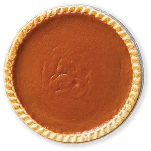 Perfect Pumpkin Pie Top View.png PNG Image