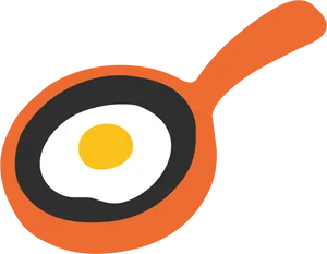 Perfectly Fried Eggin Pan PNG Image