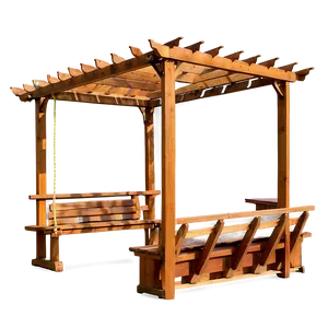 Pergola With Bench Seating Png Jpy PNG Image