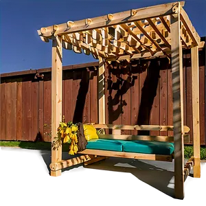 Pergola With Bench Seating Png Lcm PNG Image