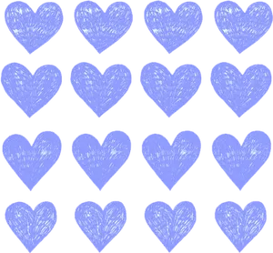 Periwinkle Hearts Pattern PNG Image