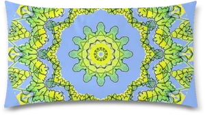 Periwinkle Kaleidoscope Pillow Design PNG Image