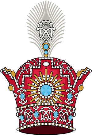 Persian Royal Crown Illustration PNG Image