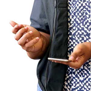 Person Holding Phone Png Geo PNG Image