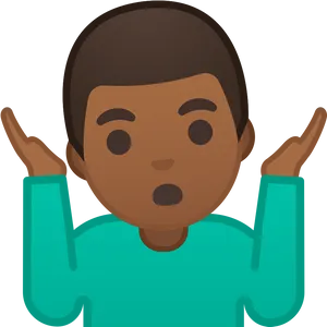 Person Shrugging Emoji PNG Image