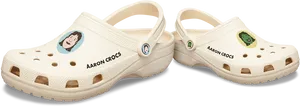 Personalized Aaron Crocs Footwear PNG Image