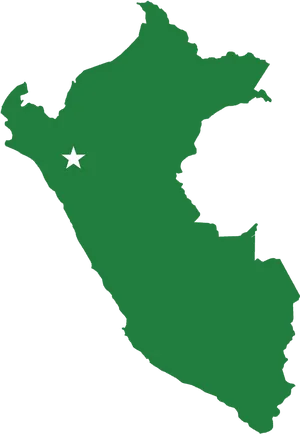 Peru Mapwith Star Marker PNG Image