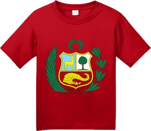 Peruvian Coatof Arms T Shirt PNG Image