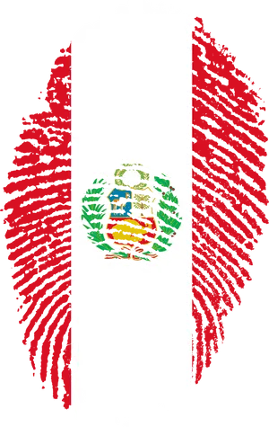 Peruvian Flag Fingerprint PNG Image