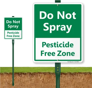 Pesticide Free Zone Street Sign PNG Image