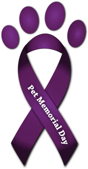 Pet Memorial Day Ribbon PNG Image