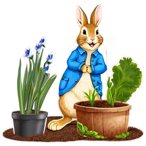 Peter Rabbit In Garden Png 06262024 PNG Image