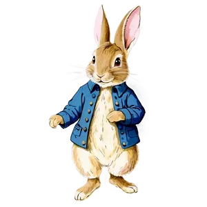 Peter Rabbit Vintage Drawing Png 06262024 PNG Image