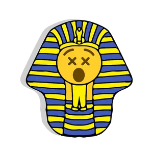 Pharaoh Art Emoji Expression PNG Image