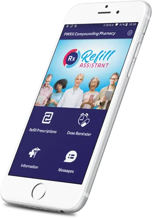 Pharmacy App Interfaceon Smartphone PNG