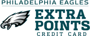 Philadelphia Eagles Extra Points Credit Card Logo PNG Image