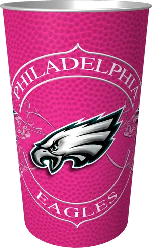 Philadelphia Eagles Pink Cup Design PNG Image