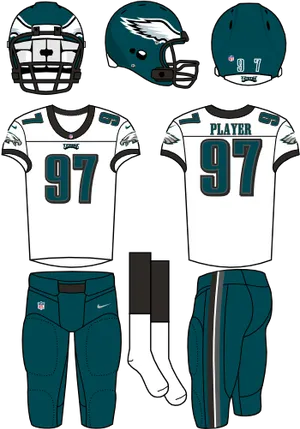 Philadelphia Eagles Uniform Concept PNG Image