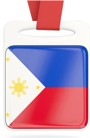 Philippine Flag Keychain Design PNG Image