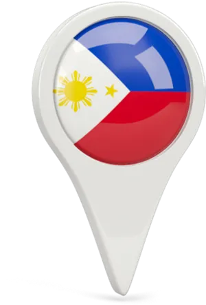 Philippine Flag Map Pin PNG Image