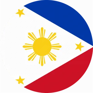 Philippine_ Flag_ Round_ Icon PNG Image