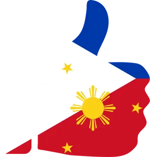 Philippine Flag Thumbs Up Graphic PNG Image