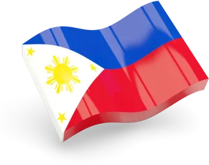 Philippine Flag Waving Illustration PNG Image