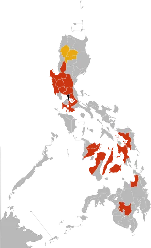 Philippines Map Color Coded Regions PNG Image