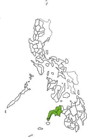 Philippines Map Highlighted Region PNG Image