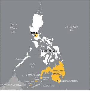 Philippines_ Map_with_ Major_ Cities_and_ Seas PNG Image