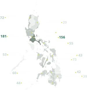 Philippines Regional Statistics Map PNG Image