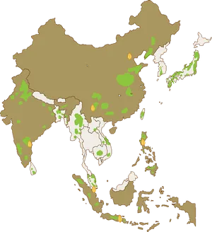 Philippines Vegetation Map PNG Image