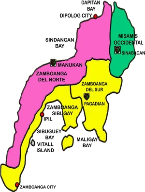 Philippines_ Zamboanga_ Peninsula_ Map PNG Image