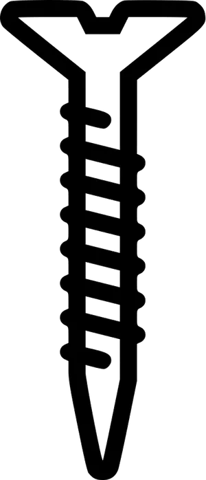 Phillips Head Screw Outline PNG Image